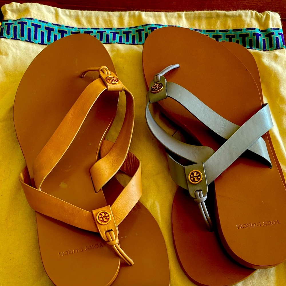 Tory Burch Tan Flip Flops Size 9